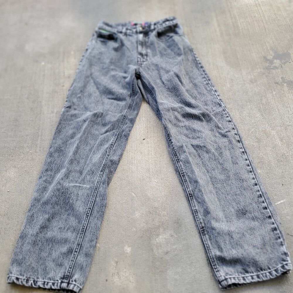 Zumiez Empyre Womens Tori Jeans Size 4 Baggy Skate Black Acid Wash 100% Cotton